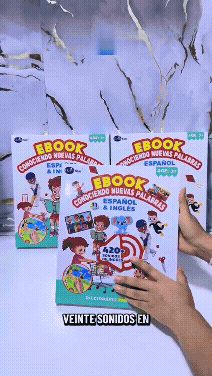 LIBRO INTERACTIVO BILINGUE + 4 LIBROS MÁGICOS| AUMENTA TU VOCABULARIO