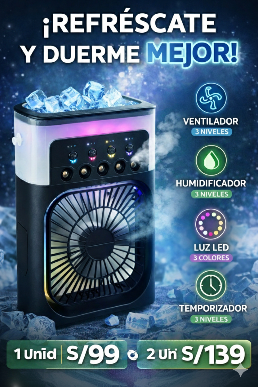MINIVENTILADOR CLIMA PORTATIL