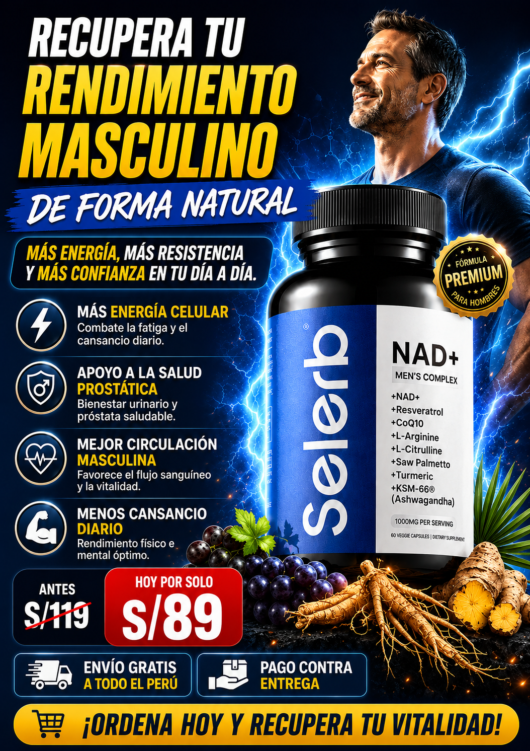 SELERB NAD SUPLEMENT-ENERGIA A LOS 25