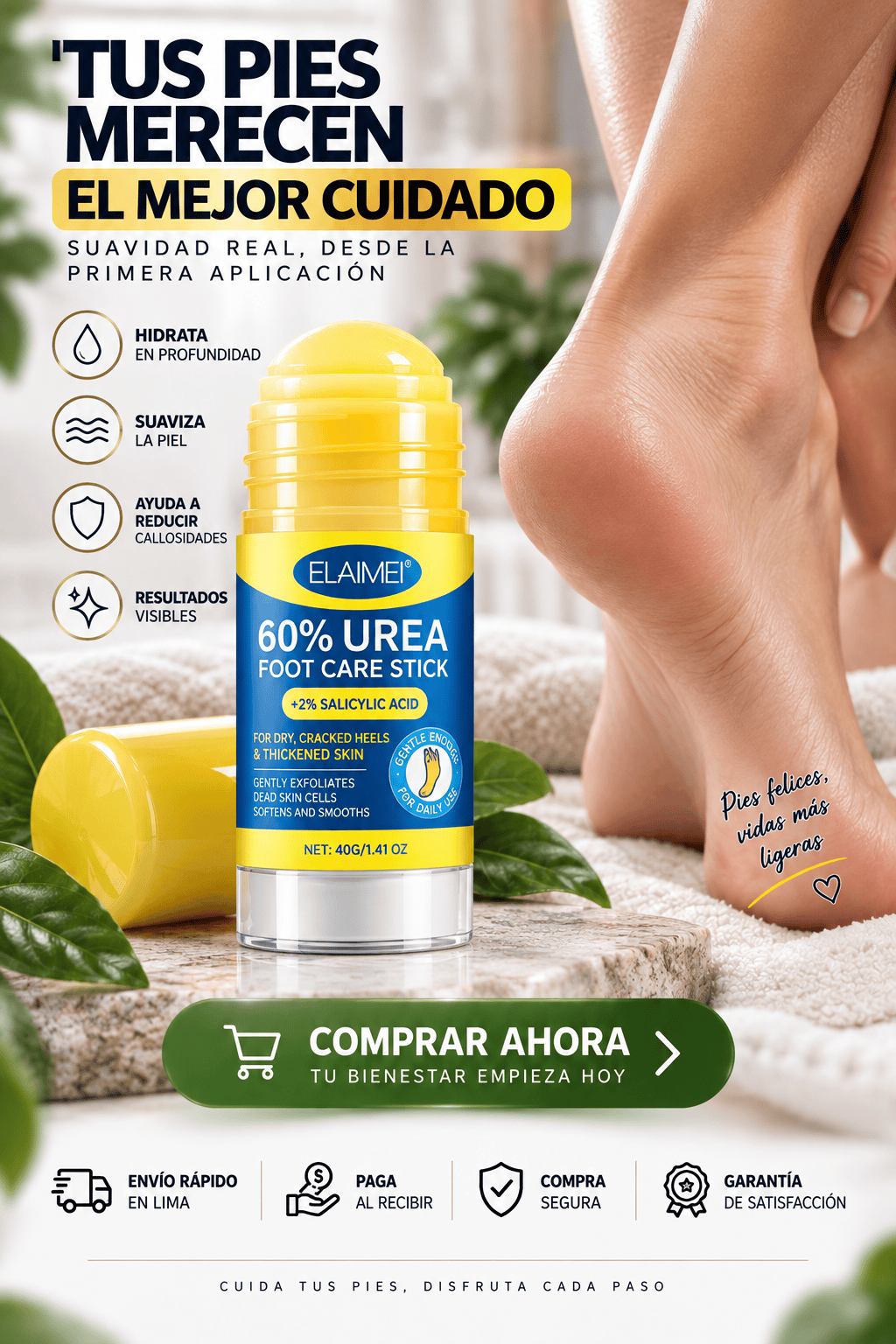 ROLL DERMA FEET | Hidrata, suaviza y cuida las zonas ásperas.