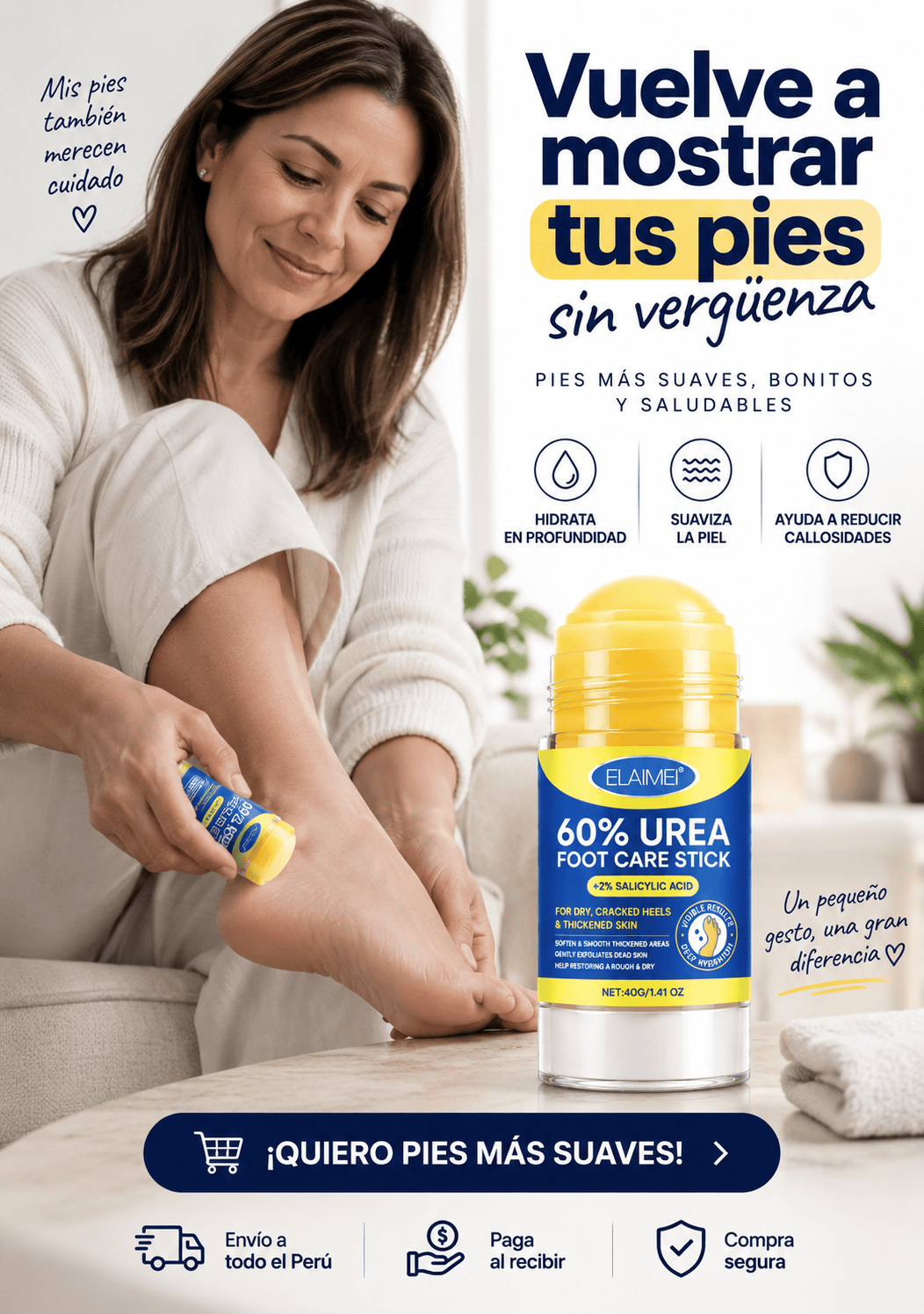 ROLL DERMA FEET | Hidrata, suaviza y cuida las zonas ásperas.